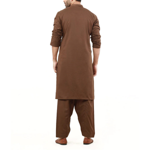 Shalwar Kameez clásico tradicional para hombre, tela de algodón cómoda, corte holgado, ropa étnica para hombre - Product Image 3