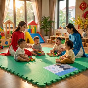 Tapete de Seguridad de Espuma EVA de 60x60cm x 10mm – Tapete de Juego Suave Encastrable para Jardín de Niños y Área de Juegos Infantiles - Product Image 1
