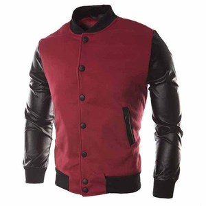 Handmade Varsity Letterman Baseball Collegiate <b>Red</b> Varsity Jacket With Leather Sleeves Varsity Jacket for Men's & Women's - Product Image 1