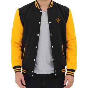 Modern Street Outfit Men Letterman Jacket Wool Body Contrast Sleeve Design <b>Covered</b> <b>Button</b> Casual Fashion Warm Winter Clothing - Product Image 1