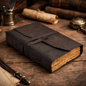 Wholesale A5 <b>Leather</b> Journal Handmade Vintage Deckle Edge Sketchbook notebook & Calligraphy <b>Diary</b> for Corporate Gifting - Product Image 4