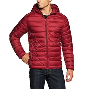 Veste coupe-vent d'hiver personnalisée pour homme, courte, en ripstop, avec capuche chaude, imperméable et respirante, doudoune épaisse pour homme - Product Image 1