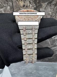 Reloj de Moissanita Analógico de Acero Inoxidable para Hombre, Estilo Hip Hop Iced, el Más Vendido, para Deportes, Negocios y Atuendos Antiguos, Venta al por Mayor - Product Image 4