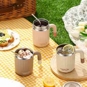 แก้วกาแฟพกพาคุณภาพสูง หลายสี สำหรับเป็นของขวัญทางธุรกิจ ขนาด 480 มล. ทำจากสแตนเลส 304 พร้อมฝาปิด - Product Image 5