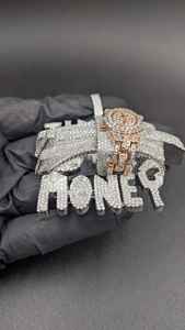 Pendentif Hip Hop de luxe en Moissanite avec design montre, style Iced Out, en Argent Sterling 925, Bijoux fins, Pendentifs et Breloques - Product Image 2