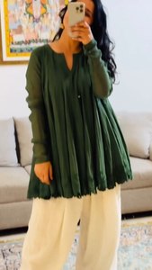NOIIR PIGEON Women's Mal Chanderi Embroidered Cotton Top Muslin Pant | Wrinkle-Free Quick-Dry Fully <b>Stitched</b> 2-Piece Ethnic Set - Product Image 2