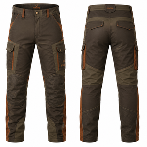 Pantalon de chasse décontracté pour hommes adultes MEGAMAPLE, respirant, imperméable, en tissu softshell, polyester, coton, toile, imprimé, résistant aux déchirures, pour l'automne - Product Image 1