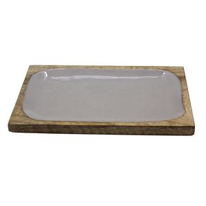 ถาดเสิร์ฟอาหารไม้ทรงสี่เหลี่ยมผืนผ้าสำหรับตกแต่งร้านอาหารและโรงแรมสไตล์อินเดีย - Product Image 1