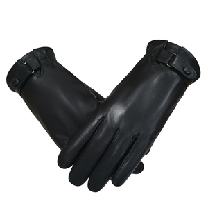 Guantes de Carreras de Cuero, Protección Completa para los Dedos, Resistentes al Viento, Correa de Muñeca Ajustable con Cierre de Hebilla, Unisex, para Actividades al Aire Libre en Invierno - Product Image 2