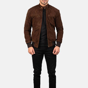 2026 Fashion Men's Genuine Leather <b>Jackets</b> Autumn <b>Suede</b> Solid Color Men's <b>Jacket</b> Popular Simple Casual Leather Men's <b>Jacket</b> - Product Image 1