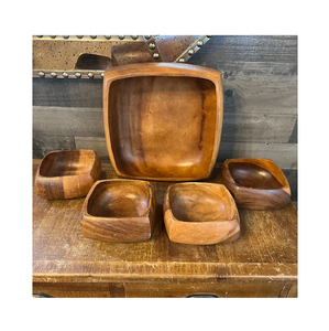 Bol à salade en bois empilable, rangement facile, assiette à fruits secs, pour fêtes et réunions, usage domestique, taille moyenne, vente chaude - Product Image 4