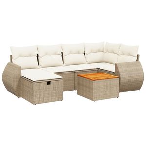 Conjunto de Sofás de Jardín Bündes de 4 Plazas, Muebles de Ratán para Exteriores con Almacenamiento, Diseño Contemporáneo - Product Image 4