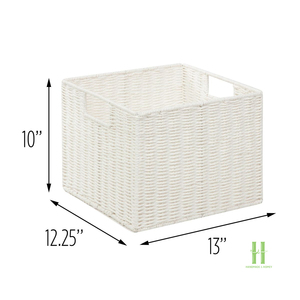 TOP SELLING Rustic <b>Paper</b> Woven Storage Basket Eco-Friendly Organizer <b>Bin</b> for Closet Laundry Nursery and Living Room - Product Image 4
