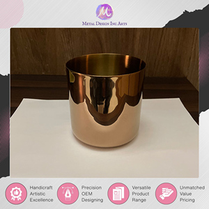 Highly in Demand Best Quality Stainless Steel Rose Gold Plated Candle Jar Container for Soy <b>Wax</b> Candle Making from Indian Seller - Product Image 4
