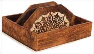 Boîte à mouchoirs en bois découpée au laser moderne, design décoratif Jali, porte-mouchoirs pour la maison et le bureau - Product Image 3