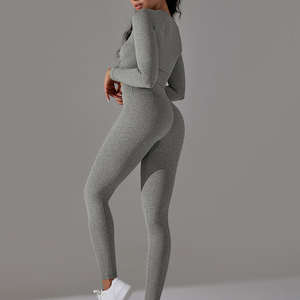 Custom Logo Sports Gym Plus Size Fitness Hot Images Seamless <b>Women</b> Yoga Set Outfit Yoga Sets Fitness <b>Women</b> Yoga Sets - Product Image 4