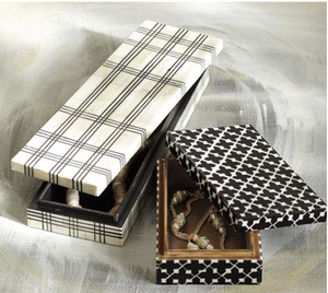 Elegante Joyero con Incrustaciones de Hueso, Construcción de Madera Premium Duradera, Diseño Moderno Ovalado y Cuadrado, Colección para el Hogar y Regalos, Proveedor Indio - Product Image 3