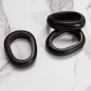 Handmade Black Leather Napkin holder High Selling 2025 decorative <b>Indian</b> Wooden Napkin <b>Ring</b> and Accessories & Table Linen - Product Image 6