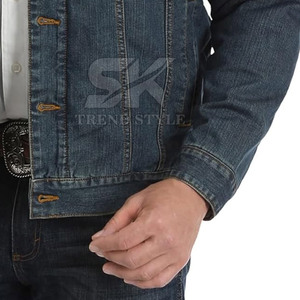 Wholesale Custom Logo Cotton Made Men <b>Winter</b> Jacket Breathable Outdoor Use Men Jeans Jacket For Online Sale - Product Image 4