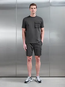 Custom Mens Cargo Shorts Lightweight Nylon Ripstop 4 Way Stretch Shorts with Multiple Pockets Elastic Waistband - Product Image 5