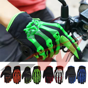 Nouveaux gants de moto unisexes en cuir rétro, pour motocross, protection complète des doigts, équipement de course rapide pour moto - Product Image 6