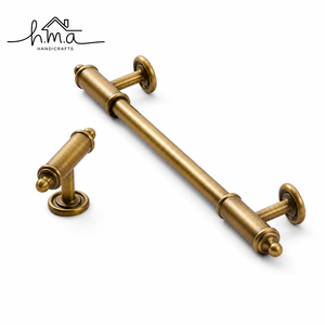 Polished Gold Brass <b>Door</b> <b>Handle</b> Long Slim Bent Bar Shape Wall Mounted Modern Minimalist <b>Pull</b> <b>Handle</b> - Product Image 5