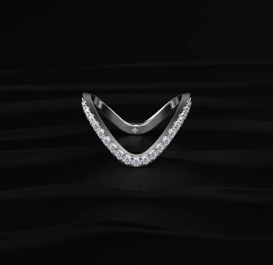 Silver Color <b>Open</b> <b>Ring</b> Cubic Zirconia Geometric Fine Band for Women Party Jewelry - Product Image 2