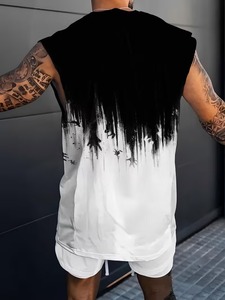 Wholesale <b>Cheap</b> Price Men Blank Tank Tops Bulk Order Polyester Sublimation Sleeveless Shirts - Product Image 5