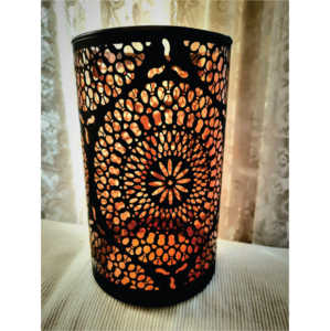 Porte-bougie moderne en métal noir, style nordique, en forme de lettre creuse, pour bougies chauffe-plat, bougies en pot et lanternes votives, pour la décoration de la maison et de tables de mariage - Product Image 3