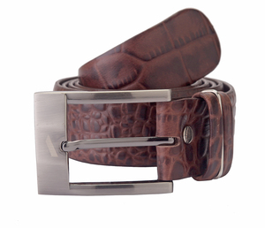 Ceinture en cuir véritable de 35 mm de largeur avec boucle automatique, personnalisable OEM, pour hommes, avec boucle à ardillon – OEM & ODM bienvenus - Product Image 1