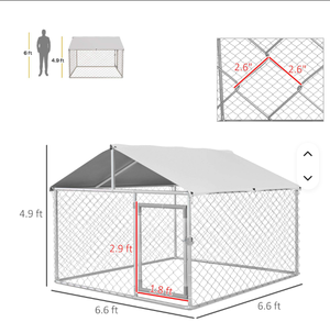 Fournitures de jardinage pour la maison : Bâtiments de jardin, clôtures, treillis, portails, cage pour chien avec couverture, enclos pour animaux de compagnie en grillage, maisonnette - Product Image 5