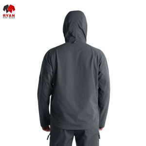 Veste Softshell Homme Coupe-Vent Respirante en Maille Unie Teinte avec Logo Personnalisé sur le Devant Service OEM en Gros - Product Image 1