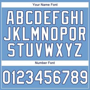 Maillot de football personnalisé bleu clair et blanc, respirant, en polyester, à manches courtes, uniforme d'équipe, sublimation, entraînement, t-shirt de sport - Product Image 3