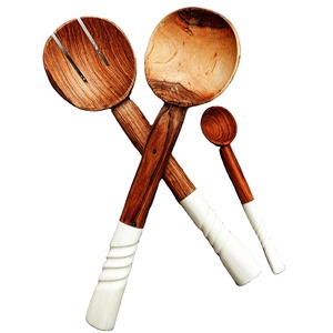Cucharas Grandes para Ensalada, Personalizadas, de Resina Ecológica, Aptas para Lavavajillas, Utensilios para Ensalada, Hechas en India - Product Image 1