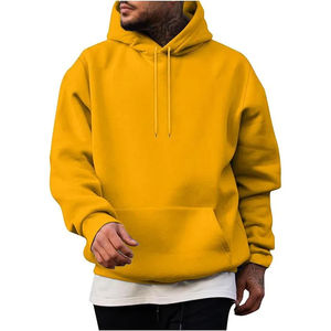 Sudaderas con capucha gruesas para hombre, diseño personalizado con logotipo, sudaderas con capucha de hombros caídos para hombre, sudaderas unisex de colores sólidos. - Product Image 1