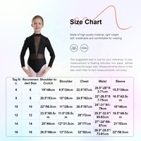 Vêtements d'entraînement pour enfants 6-16 ans Vêtements de danse pour stage de patinage artistique Justaucorps de gymnastique Vêtements de danse de scène pour filles