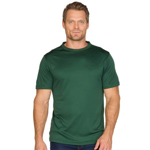 High Quality Athleisure Stretch T-Shirt Crew Neck with Short Sleeves in Dark Green T-Shirt for Men - Product Image 1