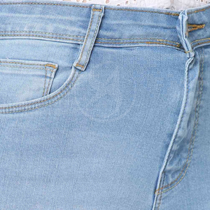Women's Mid Waist Straight Canvas Denim <b>Jeans</b> <b>Elastic</b> Waist Breathable Eco-Friendly Summer Casual Custom Design Wholesale Pants - Product Image 6