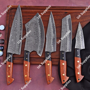 Couteau de Chef en Acier Carbone Forgé à la Main, Manche en Bois, Manche Intégral, Style Japonais, 8 Pouces, Finition Poli Miroir, Ambidextre - Product Image 3