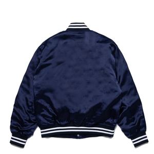 Chaquetas Varsity de Satén con Logotipo Personalizado, Chaquetas de Béisbol Universitarias Lisas de Satén con Botones y Forro Acolchado para Invierno, Tallas Grandes - Product Image 2