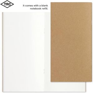 DESIGNPHIL Carnet de Voyage Fabriqué au Japon, Format Standard, Couverture Rigide en Cuir Véritable, Journal Rechargeable, Agenda de Voyage, Cadeau - Product Image 6