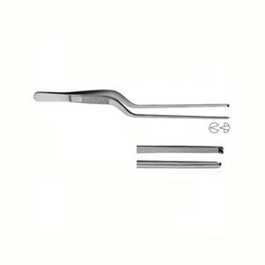 Pinzas Jansen tipo bayoneta para apósitos de oído, 2 mm, 1x2 dientes, herramienta quirúrgica de precisión de acero inoxidable para procedimientos delicados en el oído - Product Image 4