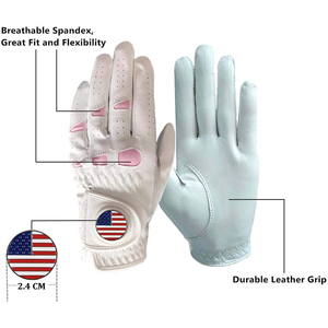 Wholesale <b>Pro</b> Golf Gloves Men Genuine Leather Cabretta Non-Slip Strong Grip Lightweight Left Hand Comfort Fit Sports Outdoor - Product Image 3