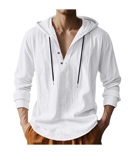 Trendy Regular Fit <b>Hoodie</b> <b>Plain</b> Cotton Fleece Classic Soft Warm Breathable Quick Dry Pullover Pocket Design Winter Casual High - Product Image 1