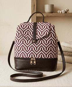 Sac bandoulière léger à imprimé géométrique pour femme en cuir PU, sac à rabat pour le bureau et les voyages - Product Image 1