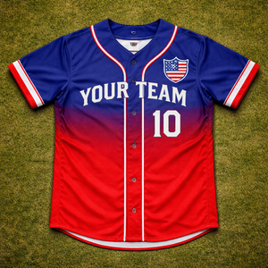 Camiseta de béisbol personalizada para escuelas, de secado rápido, transpirable, 100% poliéster, con nombre y número del jugador sublimados. - Product Image 1