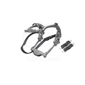 Spéculum buccal Millennium Box Joint en acier inoxydable avec sangles en cuir et plaques en caoutchouc, outil dentaire vétérinaire pour chevaux - Product Image 1