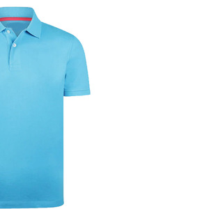 Polo pour homme de qualité supérieure, bleu clair, manches courtes, couleur unie, style décontracté, tricoté, coupe classique - Product Image 3