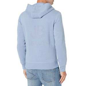 เสื้อฮู้ดซิปผู้ชายแบบสั่งทำพิเศษ คุณภาพสูง สีพื้น ผ้าฝ้าย 100% สวมใส่สบาย ไซส์ใหญ่ - Product Image 3