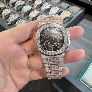 Reloj de Diamantes Cultivados en Laboratorio Personalizado de Alta Calidad Estilo Hip Hop para Hombre, Reloj de Diamantes VVS para Regalo - Product Image 1